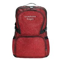 Sac à dos de danse scintillant personnalisé avec logo, imperméable, bleu et rouge, mini, pour la danse, le sport, la gymnastique, la remise en forme, le cheerleading, nouveauté 2025 2026