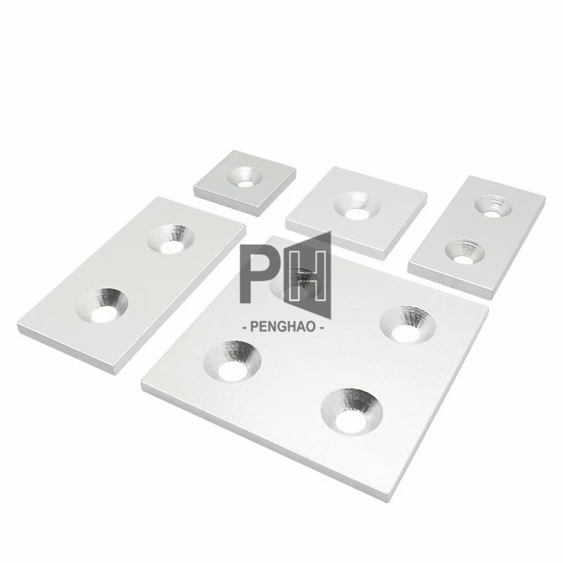 10 Pack Aluminum Alloy End Caps With Double Holes For Profile Frames And Cnc Machine Frames Black