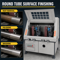 Machine de polissage professionnelle pour tubes métalliques, avec roue abrasive à grain personnalisé pour décapage de rouille, polissage et finition à effet brossé