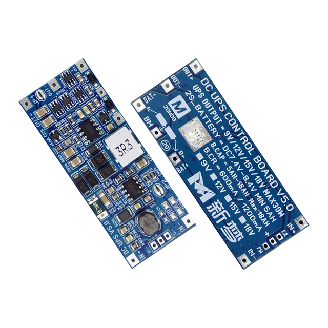 DC 9V/12V UPS Voltage Converter Protection Adjustable Power Supply Module 24W Charging Board for 2s 3.7V Lithium Battery