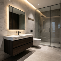 Vente flash : Module de salle de bain préfabriqué tout-en-un avec douche, toilettes et lavabo