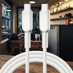 Gradient Trắng nylon bện USB C để Loại C Cáp truyền dữ liệu tốc độ cao cho máy tính sạc độ bền cao - Product Image 5