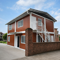 Maison conteneur préfabriquée à deux étages pour abri d'urgence en cas de catastrophe, dortoir modulaire préfabriqué à double étage pour le personnel