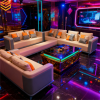 Canapé de bar KTV moderne, personnalisation de style luxueux, ensemble de mobilier doux, canapé de club luxueux et tendance aux couleurs assorties