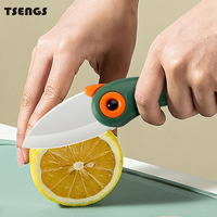 Couteau en céramique pour les chefs et l'industrie alimentaire avec manche en PP et design d'oiseau perroquet pliant pour fruits et cadeaux