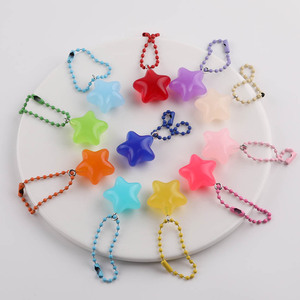 Star Shape Plastic Charms Chain Keychain DIY Jewelry Accessories for Bag Pendant Unisex <b>Gift</b> Yiwu Origin Part Number 98201 Main - Product Image 5
