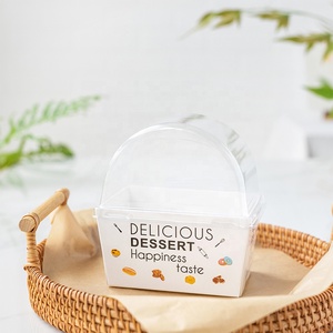 Creativo unico Design carino commestibile oleato uovo goccia francese Toast scatola di carta con coperchio ad arco per Sandwich Crepe <span class=keywords><strong>Popcorn</strong></span> - Product Image 5