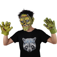 Masques de Clown aux Cheveux Roux Horrifiants, Masques de Diable Zombie pour Halloween et Noël, Masques en Latex pour le Visage Complet, Drôles et Effrayants pour les Fêtes
