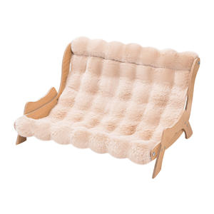 Großhandel Indoor-Holz-Katzenbett mit erhöhter Liegefläche, Holz-Haustierbett für Welpen - Product Image 5