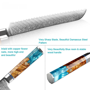 <b>kitchen</b> sharpness damascus steel chef's <b>knife</b> accessories set household slicing <b>knife</b> stainless steel cleaver <b>knife</b> messer set - Product Image 3