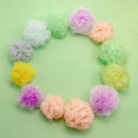 Petit Pouf de bain complet ou corsé de qualité, éponge de douche en luffa, 20g, couleurs assorties, boule de bain exfoliante