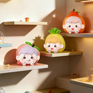 Figura Sorpresa de PVC Mischievous Bag Aroma Orchard, 45 mm, Cabezas de Frutas de Dibujos Animados, Decoración de Escritorio, Juguete Unisex - Product Image 4