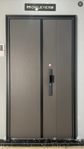 Puerta Exterior de Entrada Dorada, Puerta de Seguridad de Aluminio de 4 mm, Diseño Chino, Antirrobo, con Cerradura Inteligente - Product Image 3