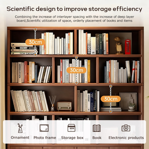 Libreria Moderna da Pavimento a Soffitto per Soggiorno e Camera da Letto, Scaffale Multifunzione per Ufficio - Product Image 4