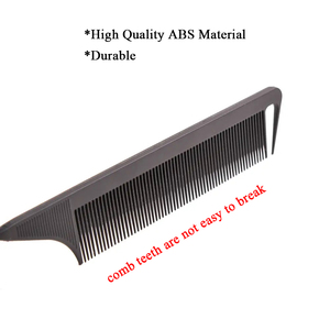 Bán buôn tùy chỉnh salon làm tóc chống tĩnh chia tay Lược chịu nhiệt rat đuôi lược kim loại Pin bện Lược - Product Image 4