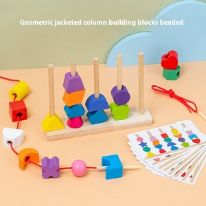 Jouets d'apprentissage préscolaire en bois personnalisables pour enfants, ensemble de jouets de séquençage de perles en bois Montessori pour enfants, tout-petits, garçons et filles - Product Image 5