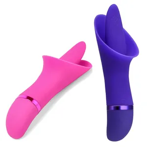 Silikon dil şekli kadın Clitotis oyuncakları 10 hız titreşimli G noktası Pussy yalama vibratör yetişkin seks ürünleri