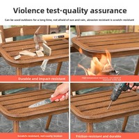Ensemble table et chaises trois pièces en alliage d'aluminium pour balcon, design minimaliste moderne, mobilier de loisirs extérieur pour cour