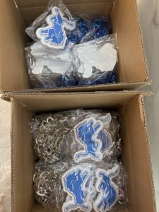 Kalung liontin lampu NEON 3D EVA, perhiasan kipas sepak bola Detroit Lion, Hari permainan Ulang Tahun natal untuk pria wanita dan anak-anak - Product Image 6