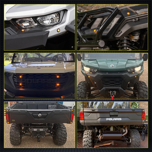 Kit di 8 Luci Laterali LED Ambra per UTV con Interruttore e Clacson per Quad <span class=keywords><strong>Honda</strong></span> e Kawasaki Krx 1000 - Product Image 6