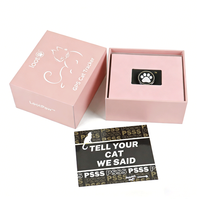 Boîtes d'emballage de luxe personnalisées avec logo estampé or, matériaux recyclés, étanches, fermeture magnétique, doublure en éponge pour traceur GPS pour animaux de compagnie