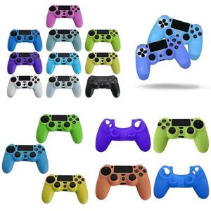 Housse de protection en silicone pour manette PS5, motif marbré bleu vert, coque en caoutchouc - Product Image 3