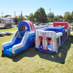 <b>Large</b> outdoor party jumping bouncy castle with slide combo <b>inflatable</b> xtreme obstacle course for kids - Product Image 4