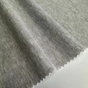China Factory 65%polyester 35%Cotton Knitted Terry Fabric Grey Melange TC French Terry Fabric For Hoodie And Trousers