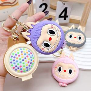 Minrong Hot Bán Lapubues Gương Keychain Đồ Chơi Búp Bê Phim Hoạt Hình Ba Trong Một Dễ Thương Anime Hình Xách Tay Gương Tốt Nhất Quà Tặng - Product Image 2