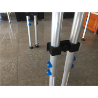 Plataforma de Escenario Portátil de Aluminio de Ensamblaje Rápido, Plataforma de Escenario Ajustable con Faldón, 1.22x1.22m, 1.22x2.44m, 1x2m, 1x1m