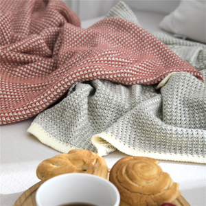 KN couverture tricotée <span class=keywords><strong>en</strong></span> <span class=keywords><strong>coton</strong></span> pour canapé et salon, <span class=keywords><strong>Plaid</strong></span> doux et chaud de haute qualité - Product Image 2