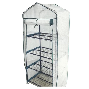 3 Tiers 6 <strong>Shelves</strong> Portable <strong>Outdoor</strong> Plant Greenhouse Greenhouse Mesh with Metal Frame Walk Green House - Product Image 3