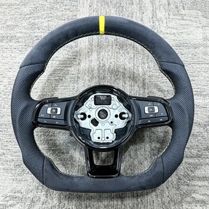 Volant en fibre de carbone R-Line, livraison rapide pour Volkswagen VW <span class=keywords><strong>Golf</strong></span> <span class=keywords><strong>4</strong></span> 5 6 7 7.5 8 MK4 5 6 7 7.5 8 7 R GTI GTD <span class=keywords><strong>GTE</strong></span> - Product Image 3