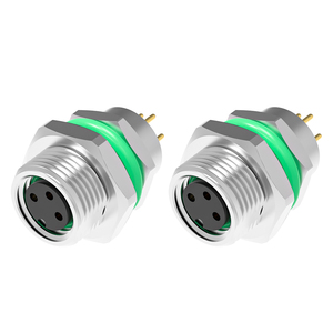 M8 Thông tư cảm biến không thấm nước một mã 3 pin PCB nữ ổ cắm phía trước gắn chặt Bảng điều khiển gắn kết nối M10 * 0.75 - Product Image 1