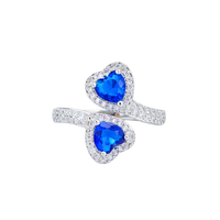 925 Sterling Silver Minimal Style Micro Pave Cubic Zirconia Finger Ring Women's Tear Drop Design pour mariage ou cadeau