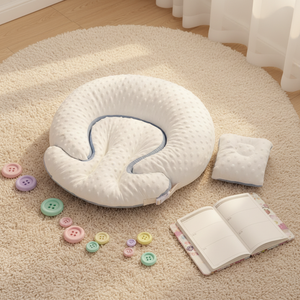 Cuscino <span class=keywords><strong>Allattamento</strong></span> in Cotone Perla per Donne in Confinamento, Supporto Lombare Avvolgente per <span class=keywords><strong>Allattamento</strong></span> al Seno e Contatto Pelle a Pelle del Neonato, Fantasia Tinta Unita - Product Image 2