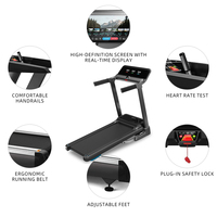 Tapis roulant électrique pour usage domestique, moteur 2,5 CV, design pliable, écran LCD, fonctionnement ultra-silencieux, synchronisation avec application intelligente