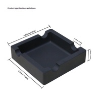 Cendriers carrés en silicone en gros, résistants aux hautes températures, lavables, supports à cigarettes, logo personnalisé, classiques