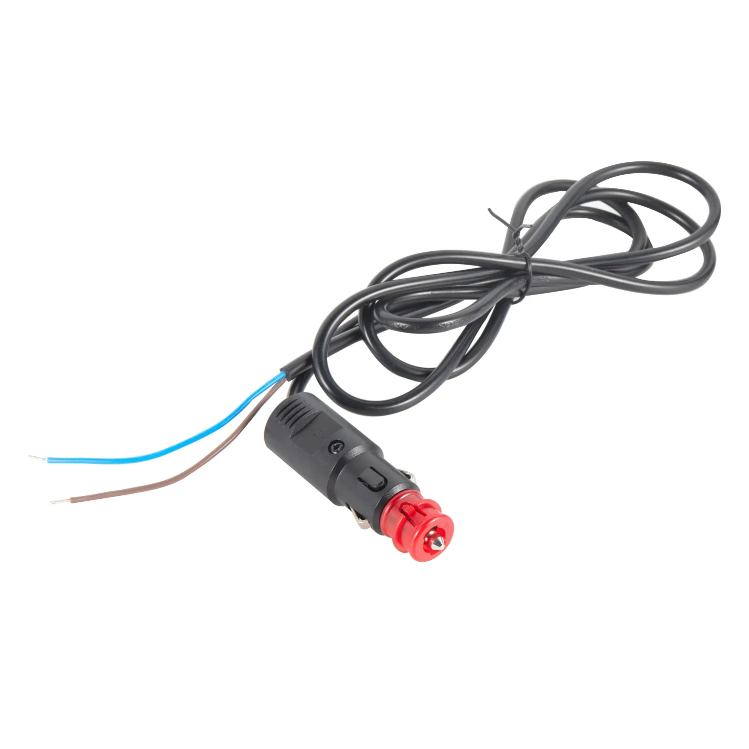 Acendedor de cigarro de carro 2m 16awg, adaptador e tomada elétrica para motocicleta, caminhão, carro, 12v-24v 10a, cabo de carregamento