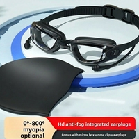 369 JW-YY55 Lunettes de natation unisexes HD anti-buée pour enfants et adultes, lentilles en PC, étanches, monture en silicone électroplaqué, fabriquées en CN/GUA