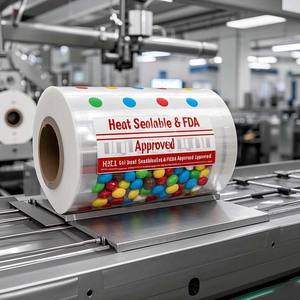 Rouleau de film plastique de qualité alimentaire imprimé au design personnalisé pour l'emballage de bonbons, de collations Film de stratification thermoscellable en vrac vente en gros - Product Image 3
