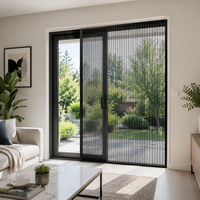 Moustiquaire plissée de style moderne, moustiquaire accordéon, moustiquaire pliante pour fenêtre, moustiquaire pliante pour hôtel