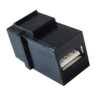 Conector USB 2.0 Keystone de Montaje en Panel Tipo B a Tipo A Hembra, Fácil Gestión de Cables para Cámaras y Computadoras Portátiles