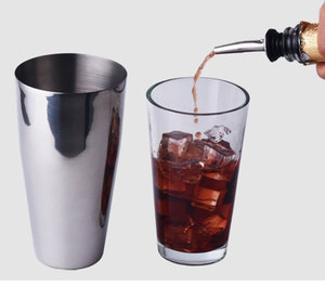 Outils pour Bar, <span class=keywords><strong>Barman</strong></span>, vin, bière, Cocktails, tasses en verre transparent en acier inoxydable, Boston Shaker, nouveauté Offre Spéciale - Product Image 5
