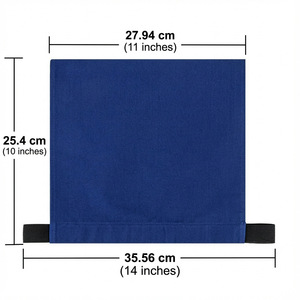 Chair Back Cover Elastic Pure Cotton Dark Blue Solid Color Durable Office Chair Protection - Product Image 5