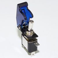 Interrupteur à bascule 12V DC 20A robuste, éclairé par LED, avec protection de sécurité pour avion et couvercle rabattable