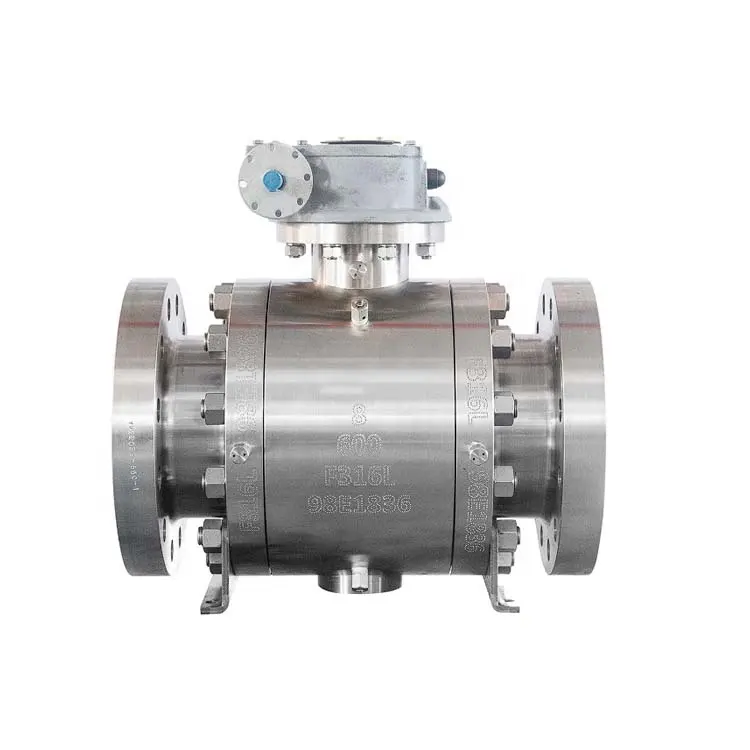 API ad alta pressione Trunnion montato in acciaio forgiato flangia RF 3-PC A105 valvola a sfera con 8 pollici 600lb