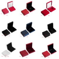 Caja de terciopelo para medallas y monedas de desafío personalizadas, estuche de exhibición de madera para colección de monedas conmemorativas, caja de regalo.