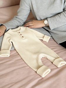 Body de Punto Acanalado Premium para Bebé, con Cierre, Regulación Térmica, Fabricante Mayorista <span class=keywords><strong>Directo</strong></span>, ODM OEM - Product Image 1