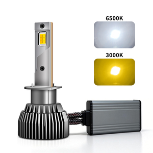 ไฟหน้า LED 120W 2สี6500K สีขาว3000K สีเหลืองทอง12V 24V H4 H11 <span class=keywords><strong>H7</strong></span> 9005 9006 9012ท่อความร้อนทองแดงคู่880 - Product Image 6